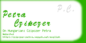 petra czipczer business card